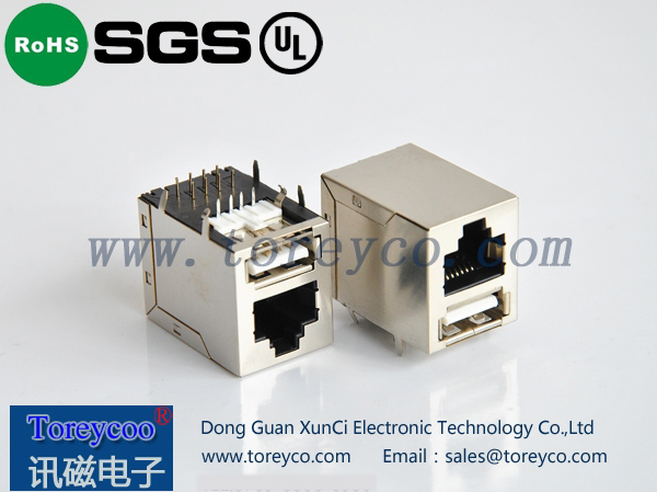 RJ45+單層usb網(wǎng)絡(luò)插座